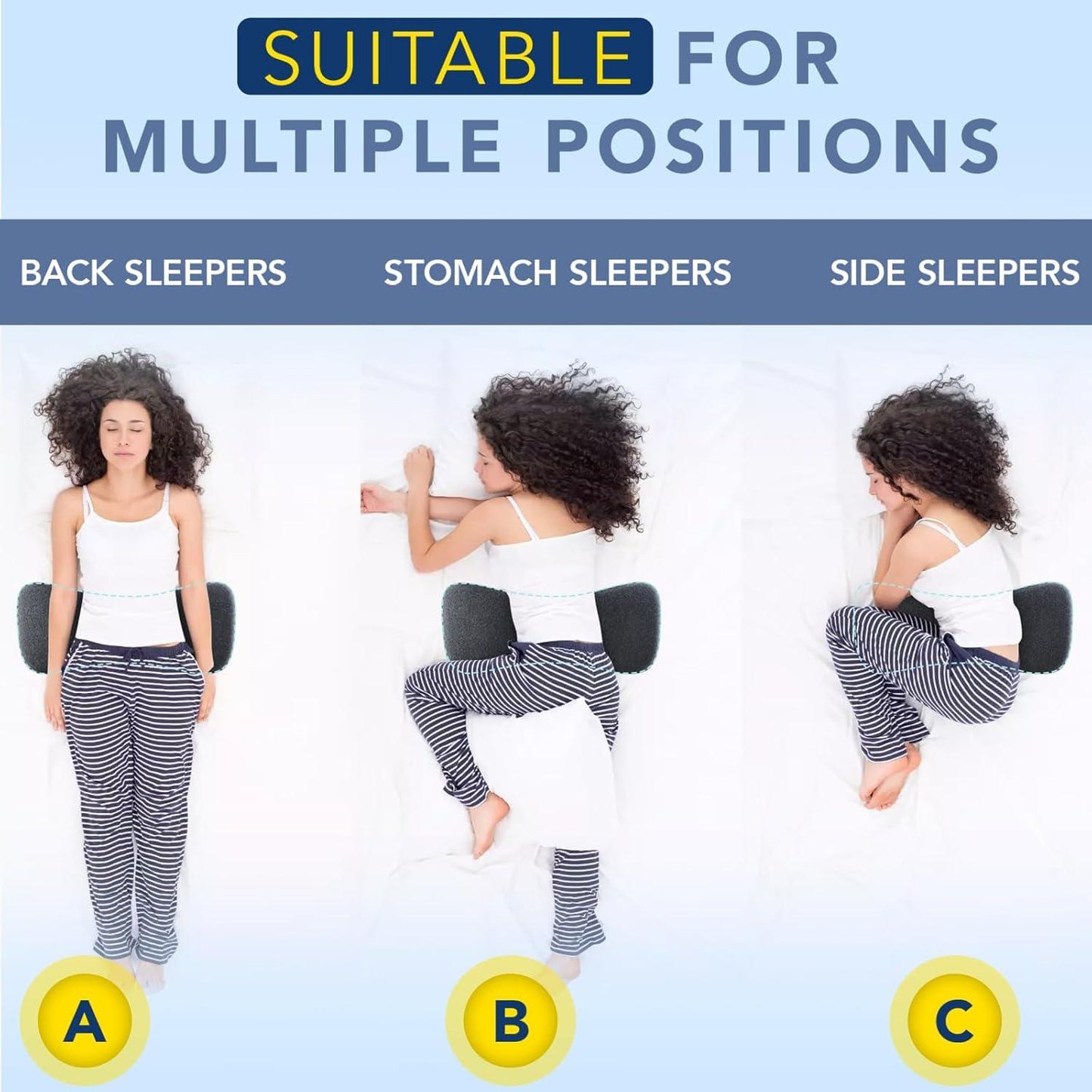 Lumbar Support Pillow for Back Pain Relief and Comfort