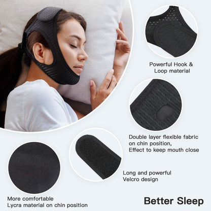 Comfortable Anti-Snoring Chin Strap for Better Sleep Quality