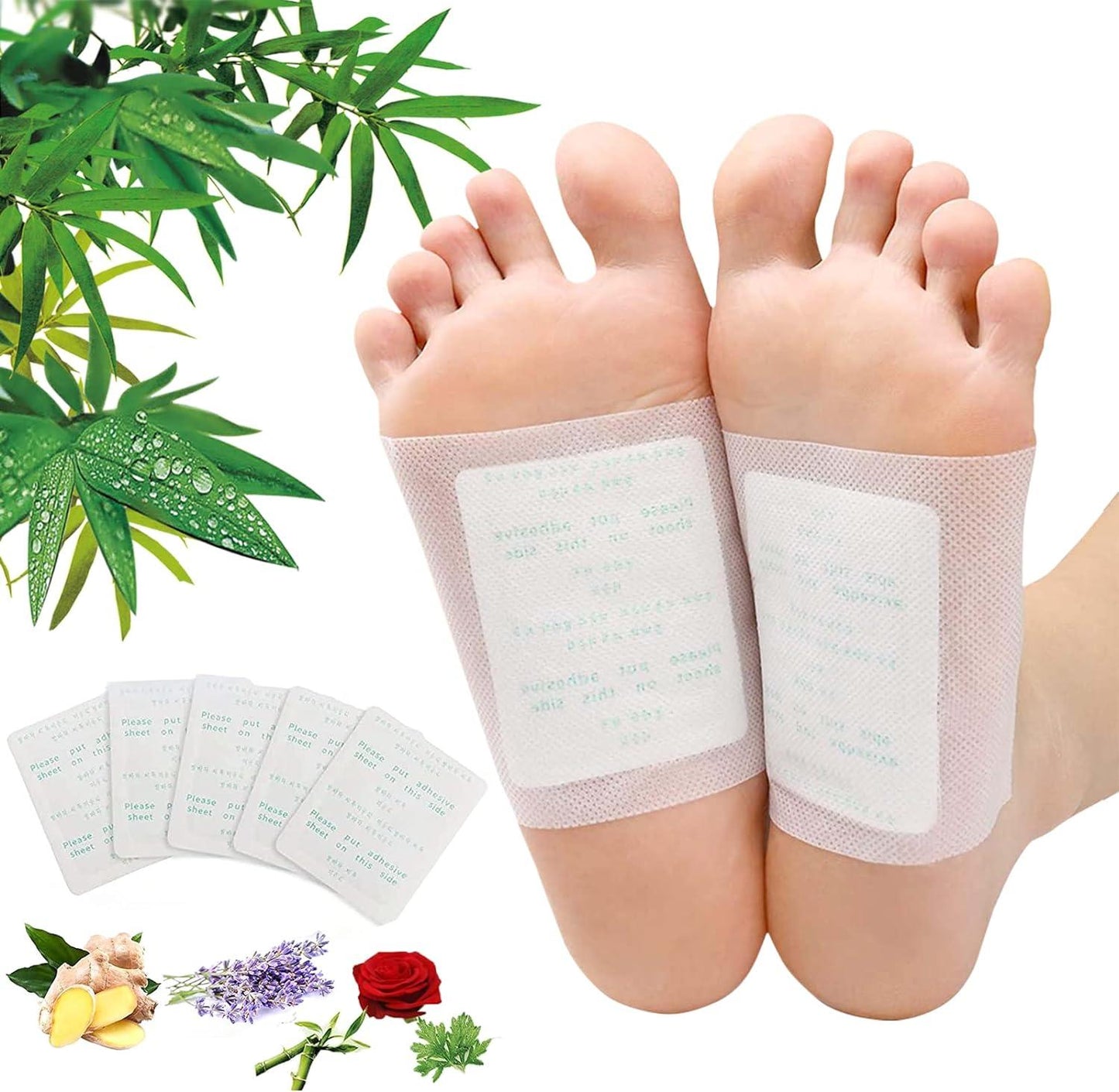 Bamboo Vinegar Foot Pads for Deep Cleansing and Relaxation (10pc)