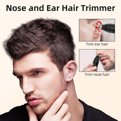 Nose Hair Trimmer With Dual Edge Blades And Rechargeable Design