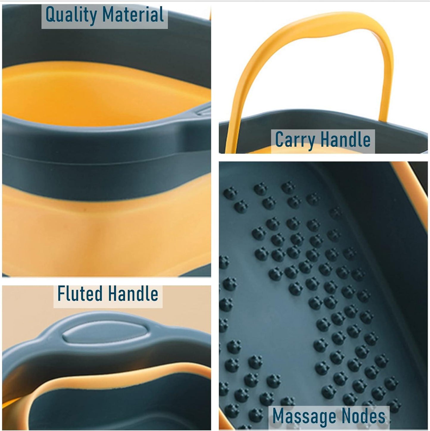 Collapsible Foot Soaking Tub with Massager for Circulation