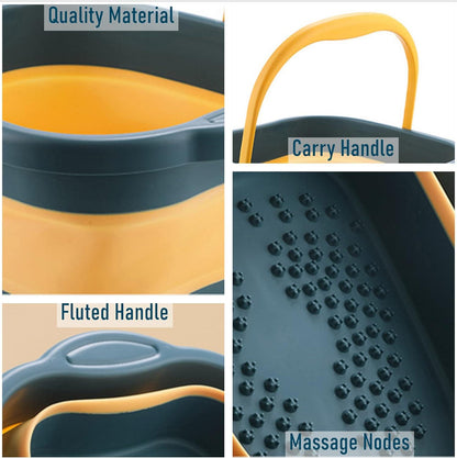 Collapsible Foot Soaking Tub with Massager for Circulation