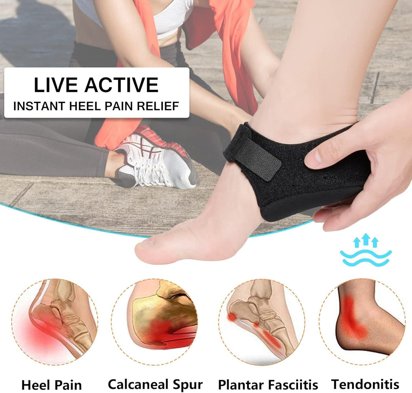 Heel Cups for Pain Relief and Comfort - Gel Cushion Support (4pc)