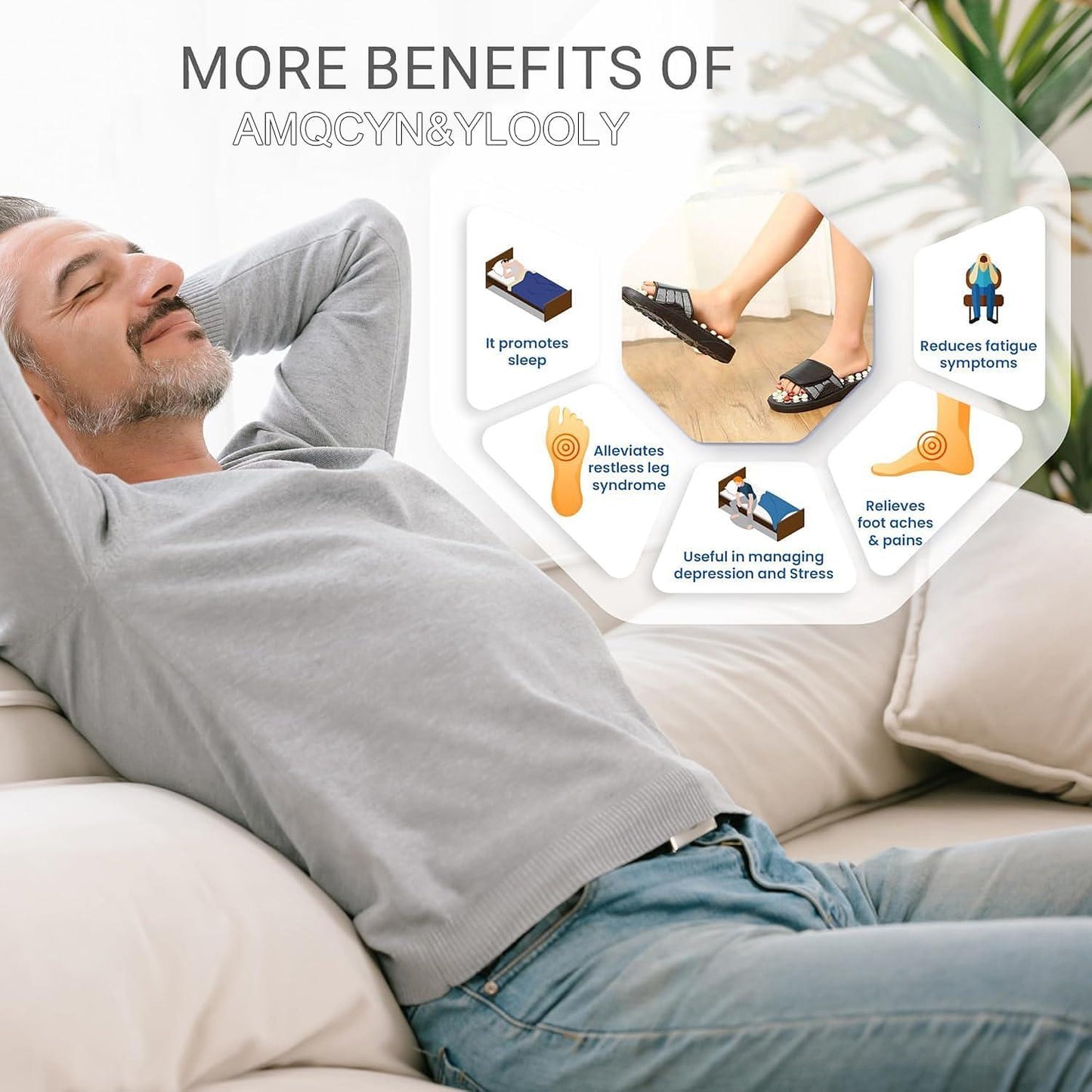 Men's Comfort Massage Sandals for Foot Relief and Relaxation