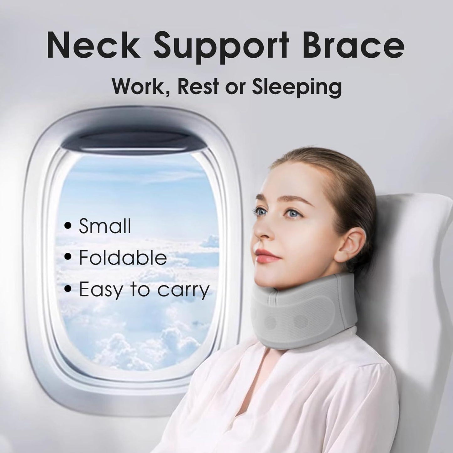 Comfort Neck Brace for Pain Relief and Support, Adjustable Design