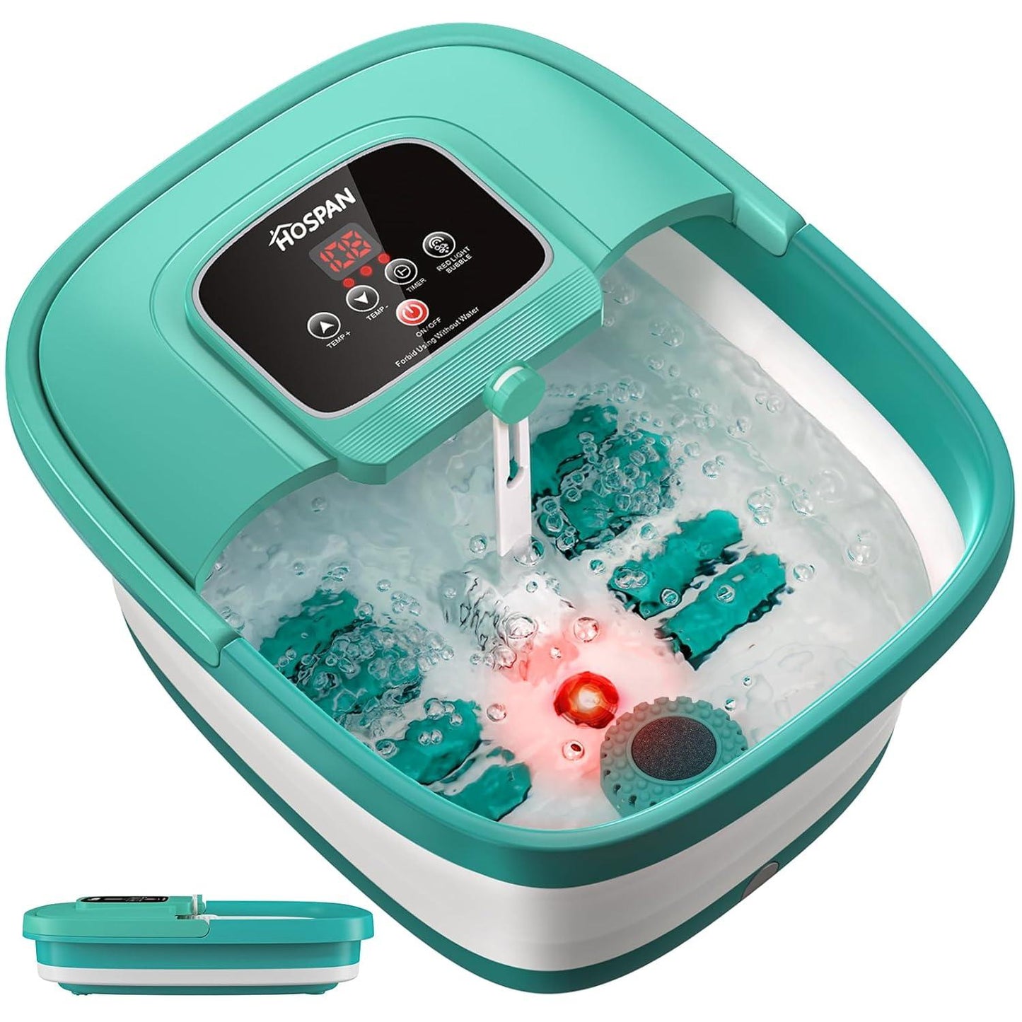 Collapsible Foot Spa With Heat, Bubbles, And Shiatsu Massage