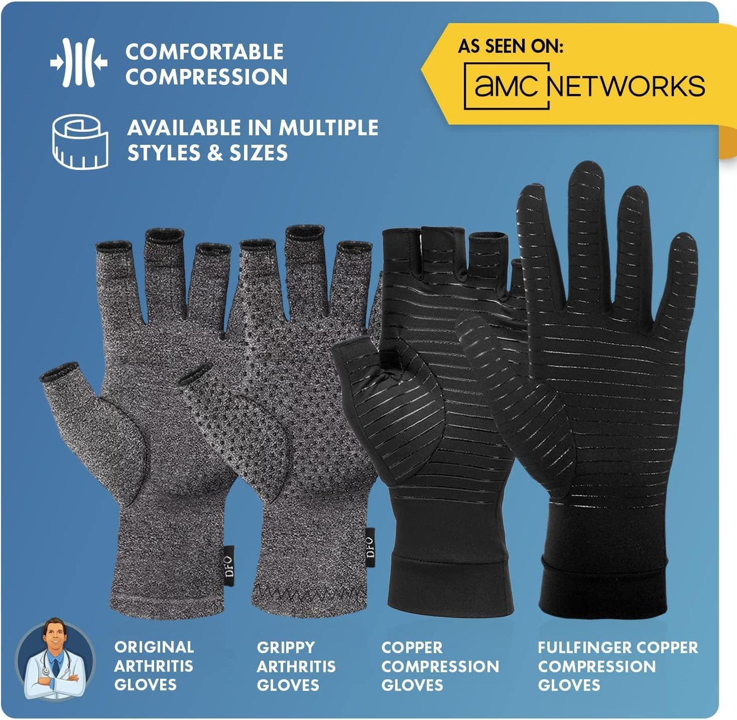 Arthritis Compression Gloves for Pain Relief and Circulation Support