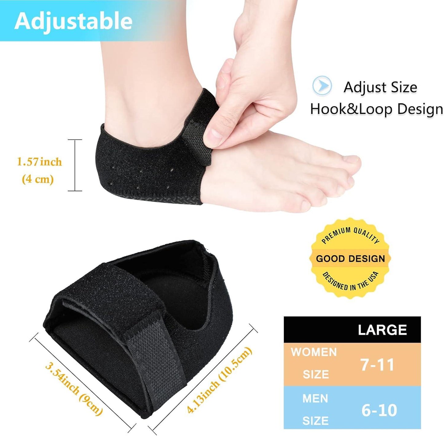 Heel Cups for Pain Relief and Comfort - Gel Cushion Support (4pc)