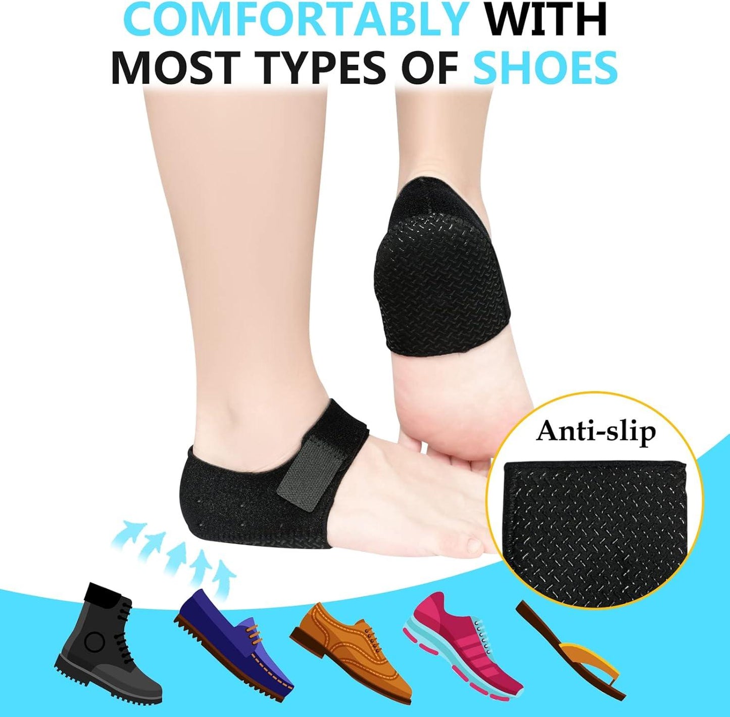 Heel Cups for Pain Relief and Comfort - Gel Cushion Support (4pc)