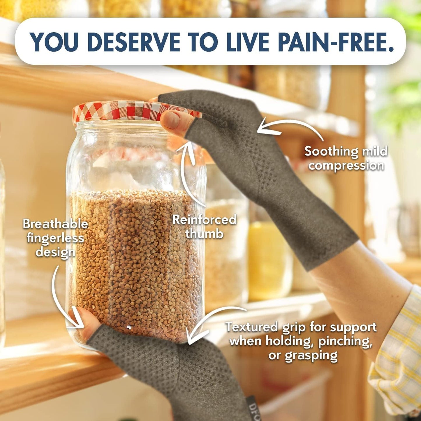 Arthritis Compression Gloves for Pain Relief and Circulation Support