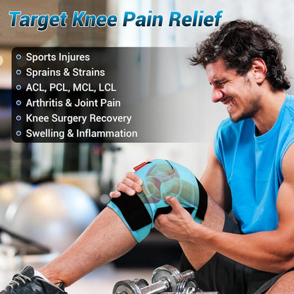 Large Knee Ice Pack Wrap for Pain Relief and Recovery