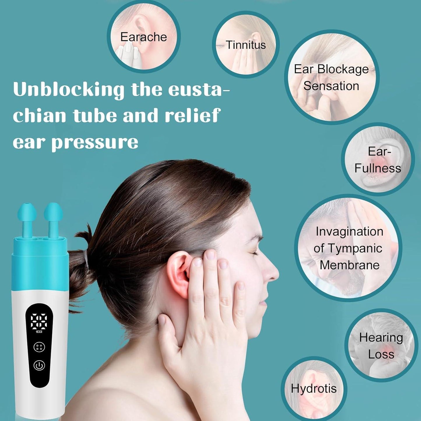 Ear Pressure Relief Tool: Unclogs Eustachian Tubes for Comfort