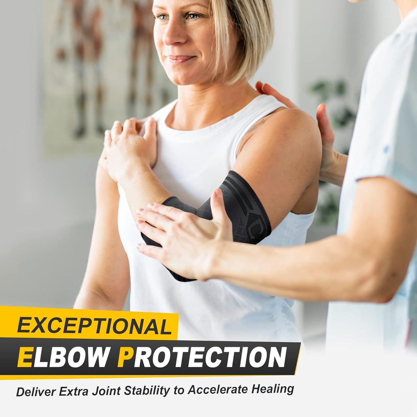 Elbow Compression Sleeves for Tendonitis and Pain Relief