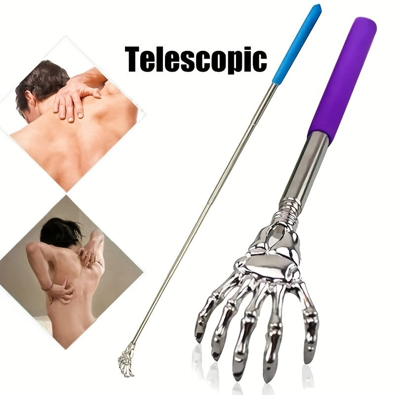 Retractable Back Itching Device With Stainless Steel Claw Massager