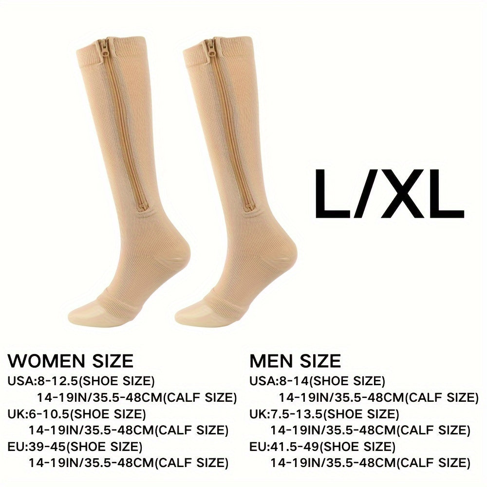 Comfortable Compression Socks With Zipper For Better Circulation