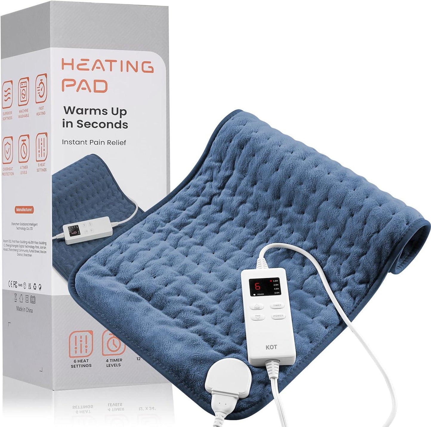 ComfortEase Massaging Heating Pad For Effective Back Pain Relief