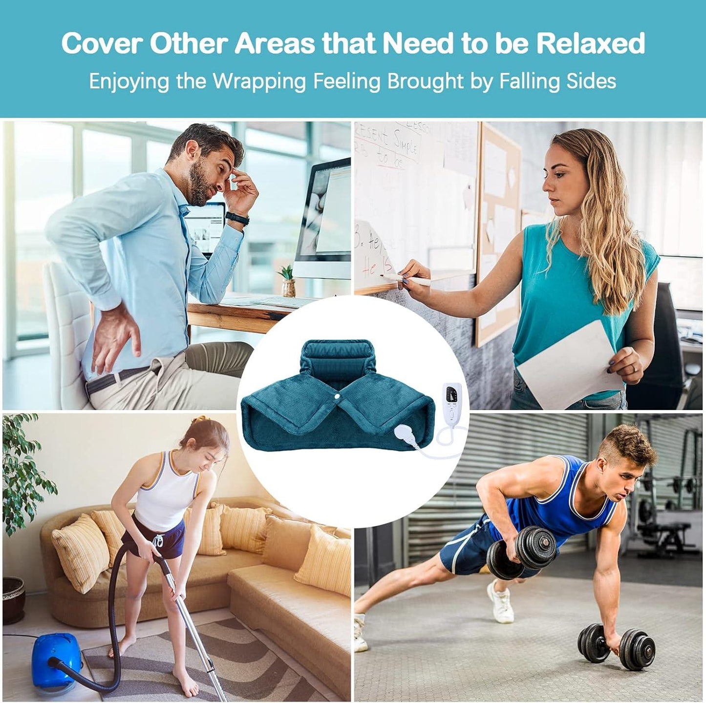 Heating Pad for Neck and Shoulders with Adjustable Heat Settings