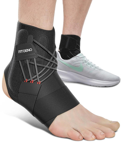 Ankle Stabilizer Brace for Sprains - Adjustable, Breathable Support