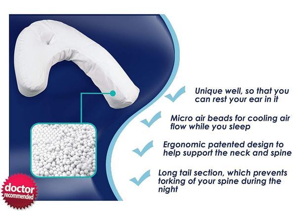 Orthopedic Side Sleeper Pillow for Ideal Neck Alignment