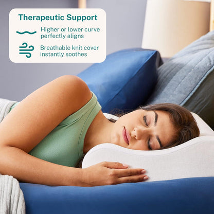 Memory Foam Contour Pillow for Head and Neck Support