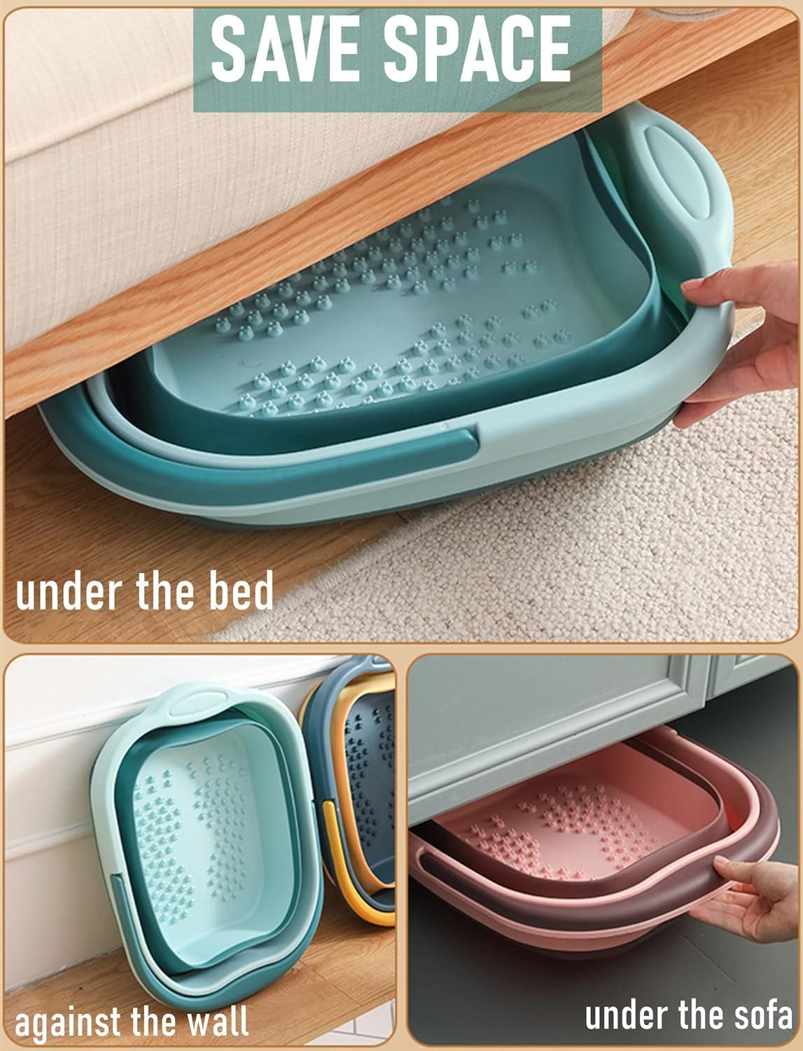 Collapsible Foot Soaking Tub with Massager for Circulation