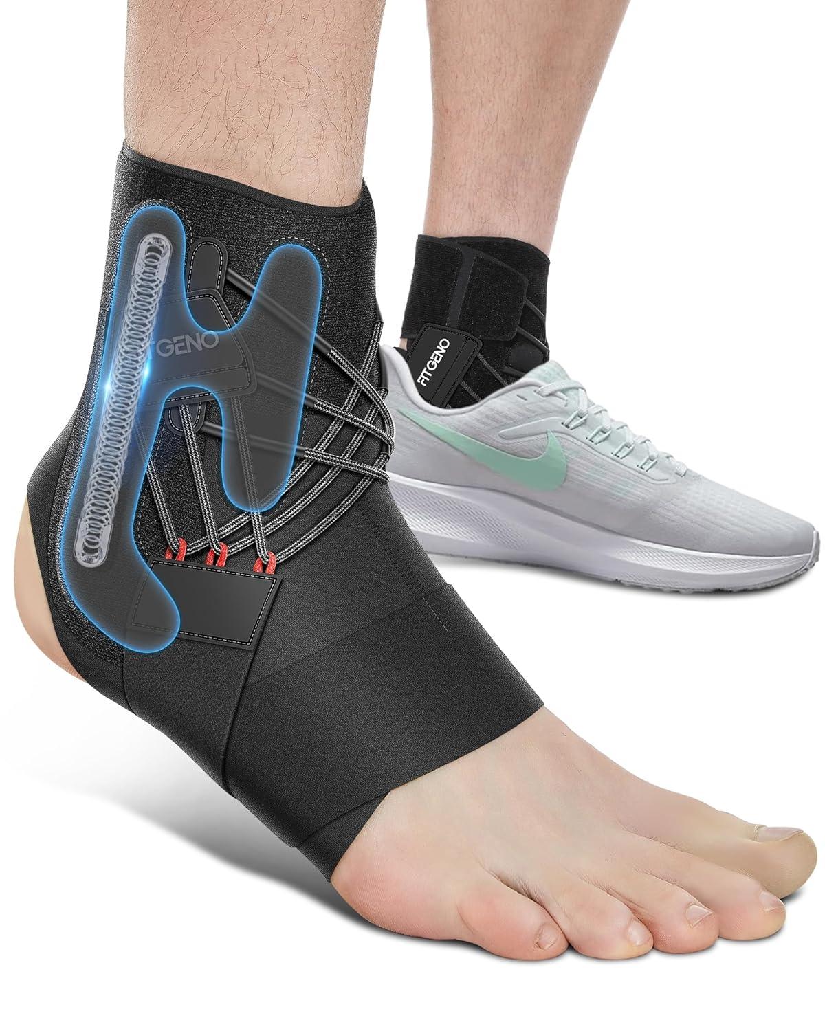 Ankle Stabilizer Brace for Sprains - Adjustable, Breathable Support