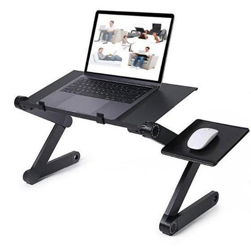 Portable Adjustable Aluminum Laptop Desk With Mouse Pad Included