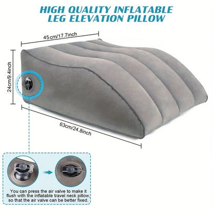 Inflatable Wedge Pillow For Leg Relief And Muscle Relaxation