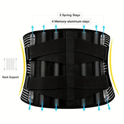 Adjustable Lumbar Support Belt With Ergonomic Design And Breathable Fabric