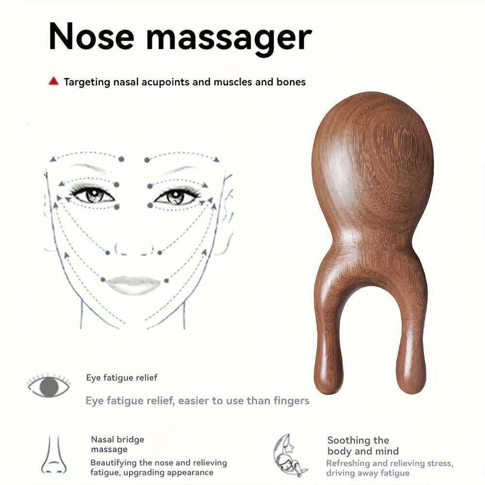 Sandalwood Nasal Massager Comb for Eye Fatigue Relief