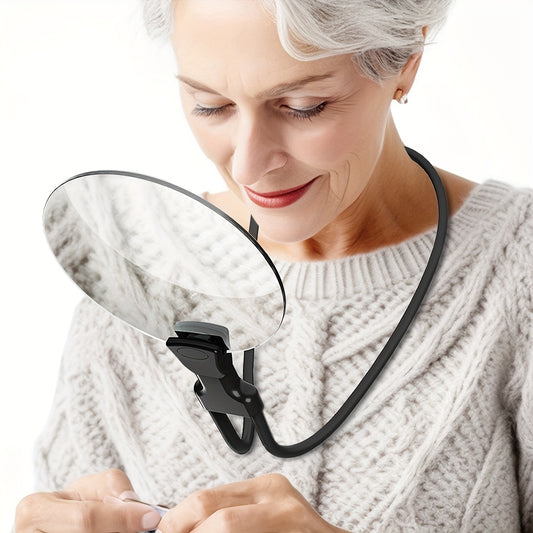 Hands-Free 5X Magnifying Glass With Adjustable Neckwear Stand