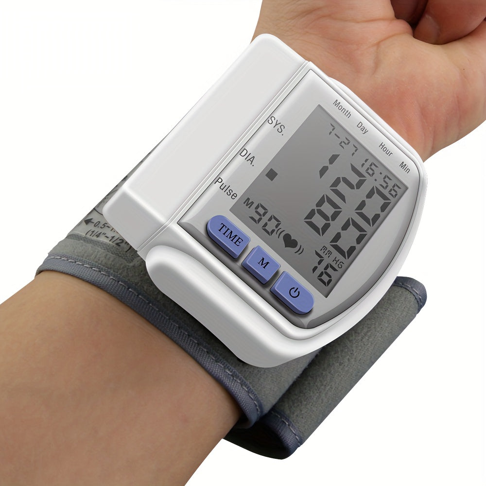 Digital Wrist Blood Pressure Monitor With Large LCD Display