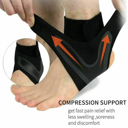 Ankle Compression Sleeve With Plantar Support And Wrap Design