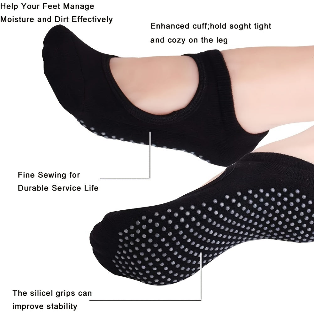 Cushioned Anti-Slip Yoga Socks for Women’s Pilates and Ballet