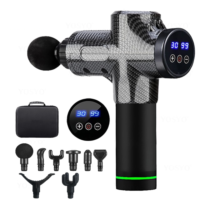 Massage Gun With 30 Speeds And 8 Interchangeable Heads