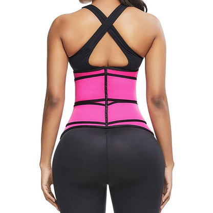 Premium Waist Trainer With Dual Compression Straps And Zipper Support