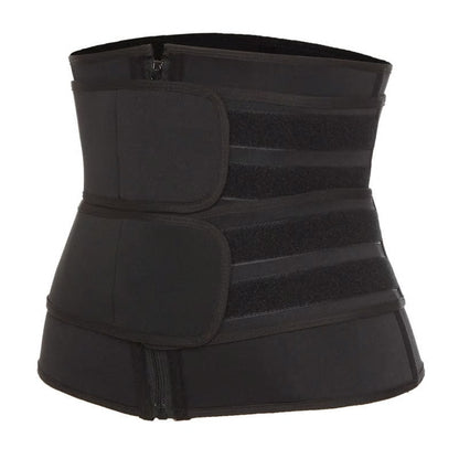 Premium Waist Trainer With Dual Compression Straps And Zipper Support