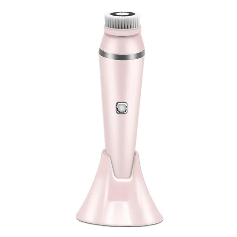 Facial Cleansing Brush With Waterproof Stand And Replaceable Heads