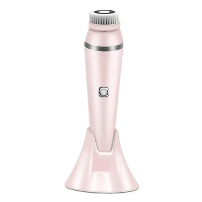 Facial Cleansing Brush With Waterproof Stand And Replaceable Heads