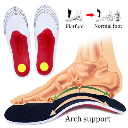 Supportive Insoles for Flat Feet Relief and Comfort