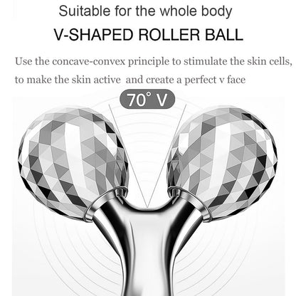 V-Shape 3D Massage Roller for Facial Relaxation and Contouring