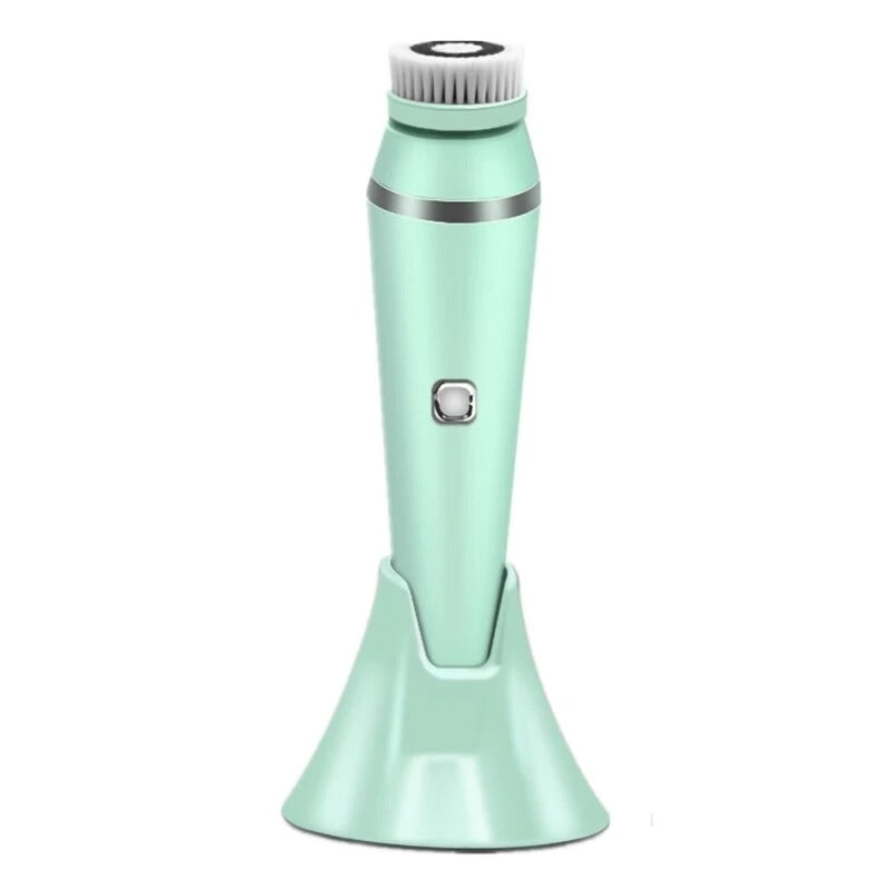 Facial Cleansing Brush With Waterproof Stand And Replaceable Heads