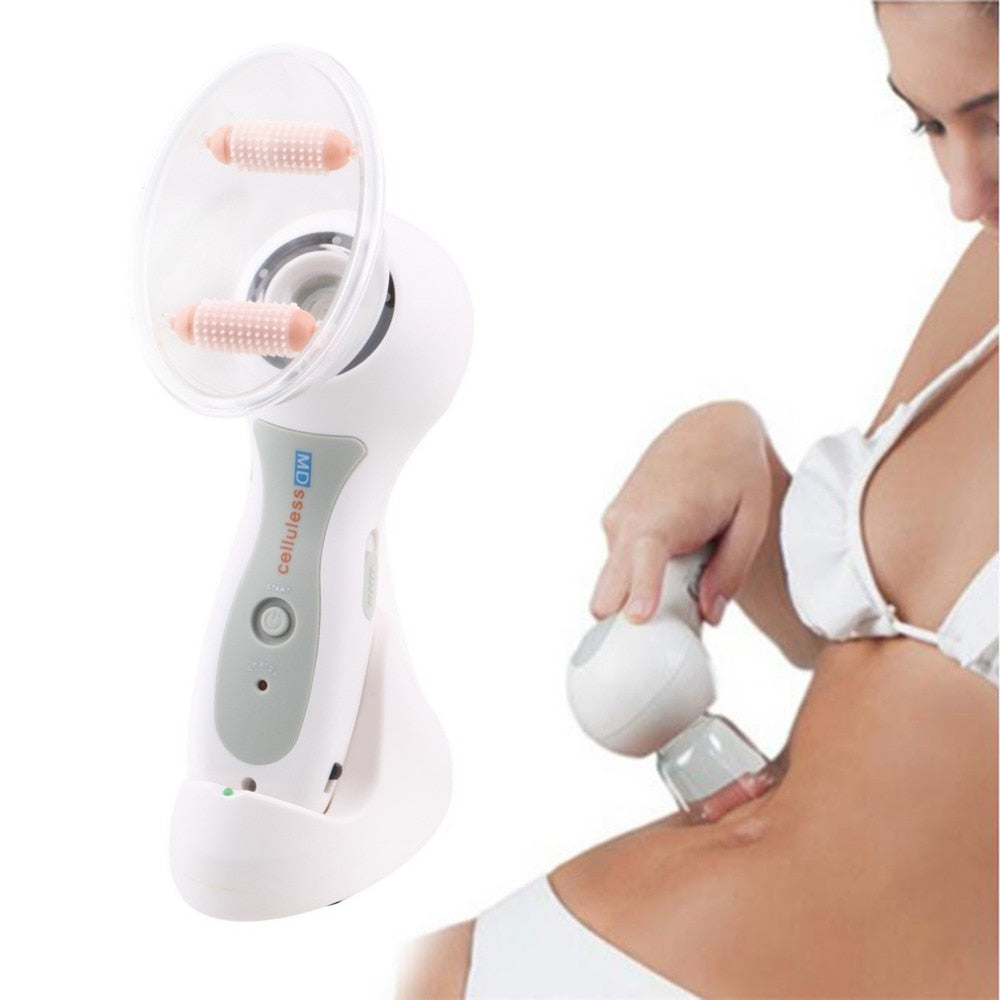 Anti-cellulite vacuum massager for smooth, firm skin