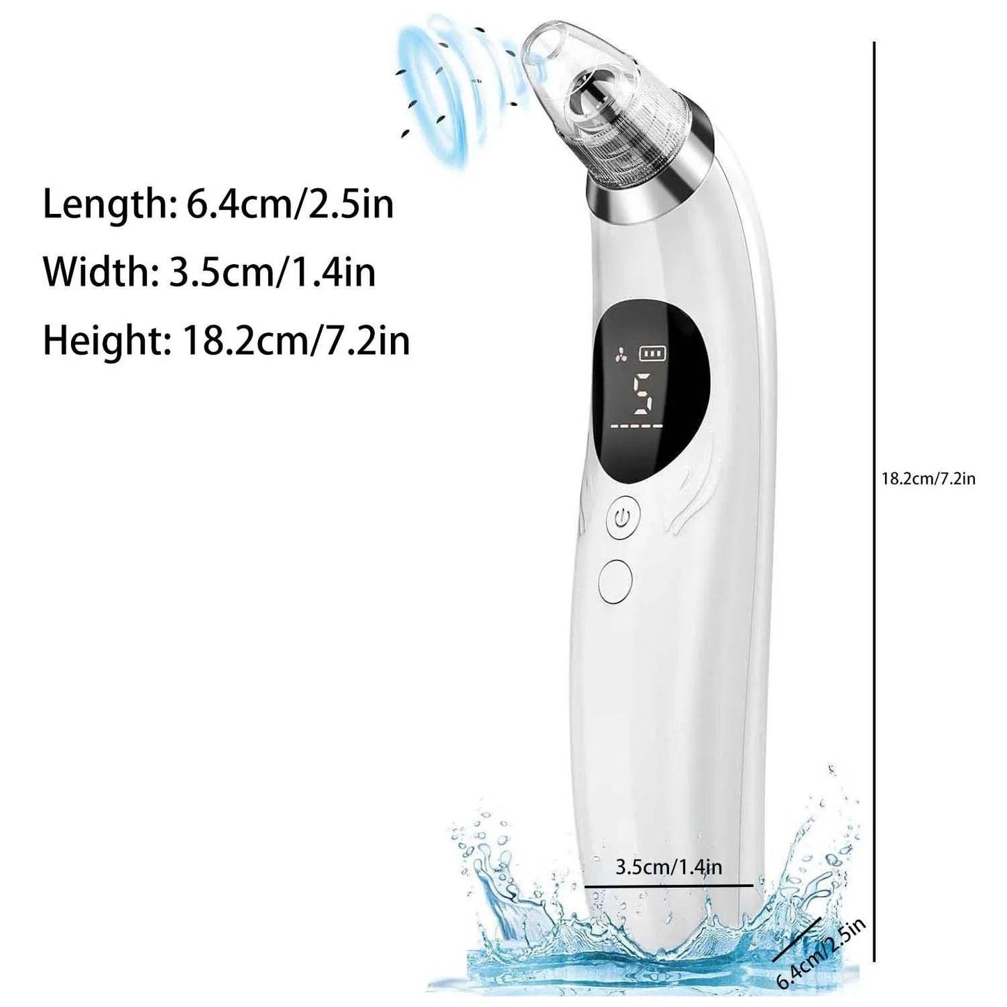 Pore Vacuum Extractor with 5 Probes for Clear Skin