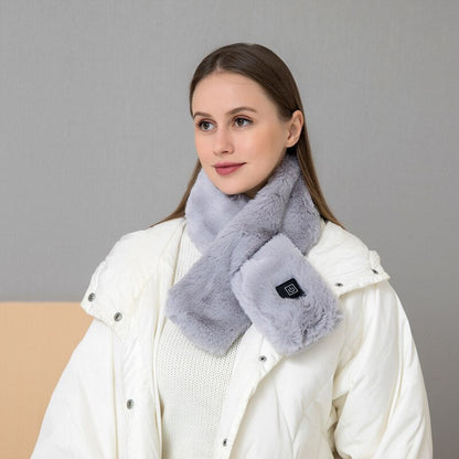 Plushy Warm Heating Scarf for Cozy Winter Comfort