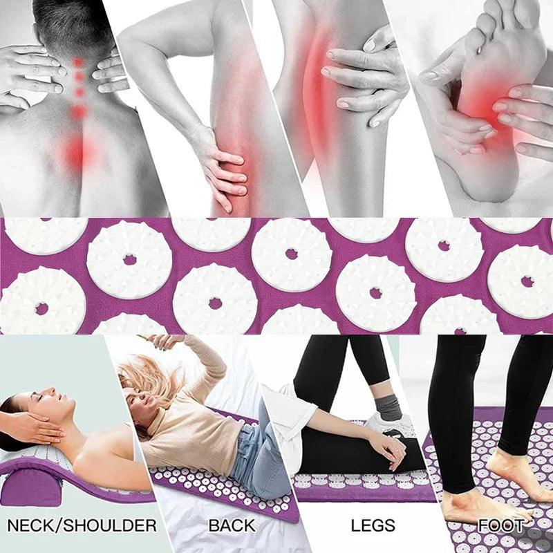 Yoga Massage Pads for Neck, Back, and Foot Relief