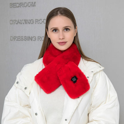 Plushy Warm Heating Scarf for Cozy Winter Comfort