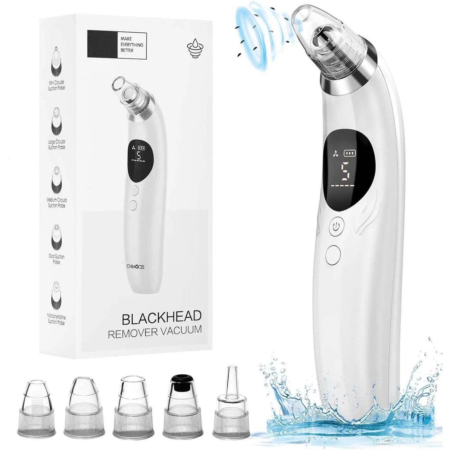 Pore Vacuum Extractor with 5 Probes for Clear Skin