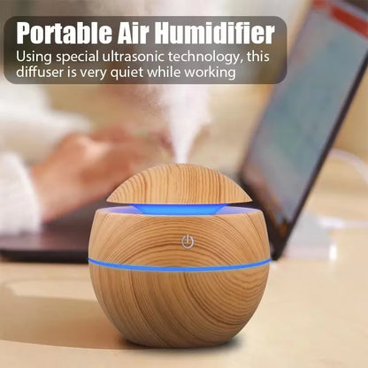 Wooden USB Humidifier for Fresh Air and Relaxation