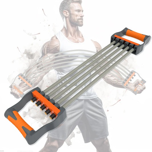 Adjustable Chest Expander With 5 Resistance Ropes For Strength